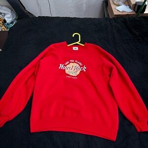 Vintage red Hard rock crewneck